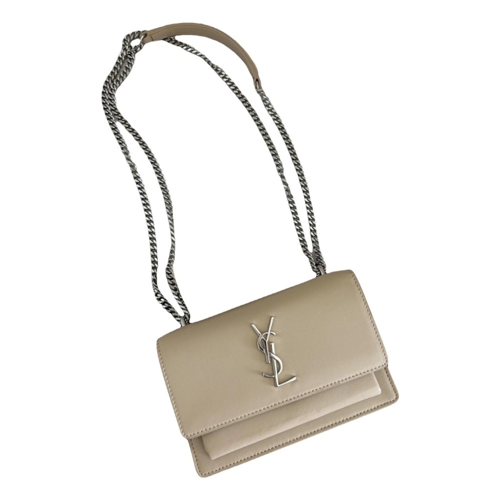 Yves Saint Laurent Beige Leather Crossbody Bag